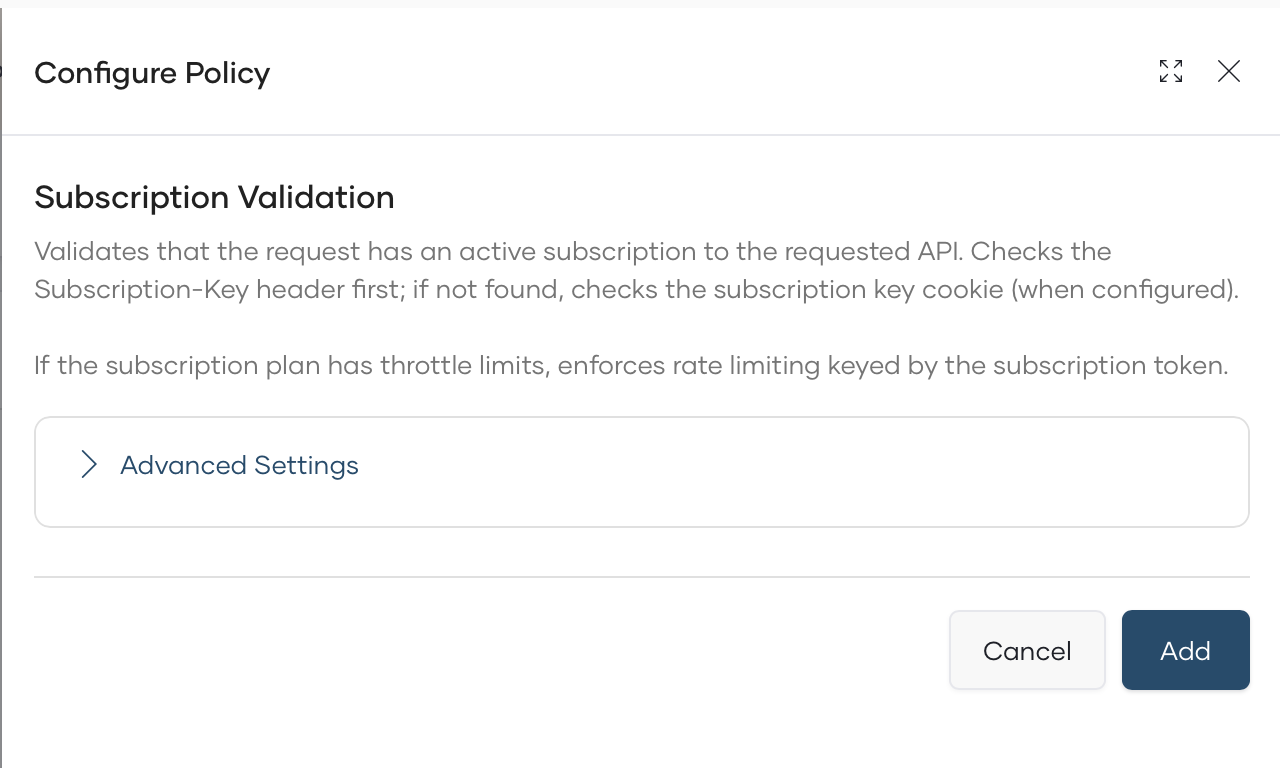 Select Sub Val Policy