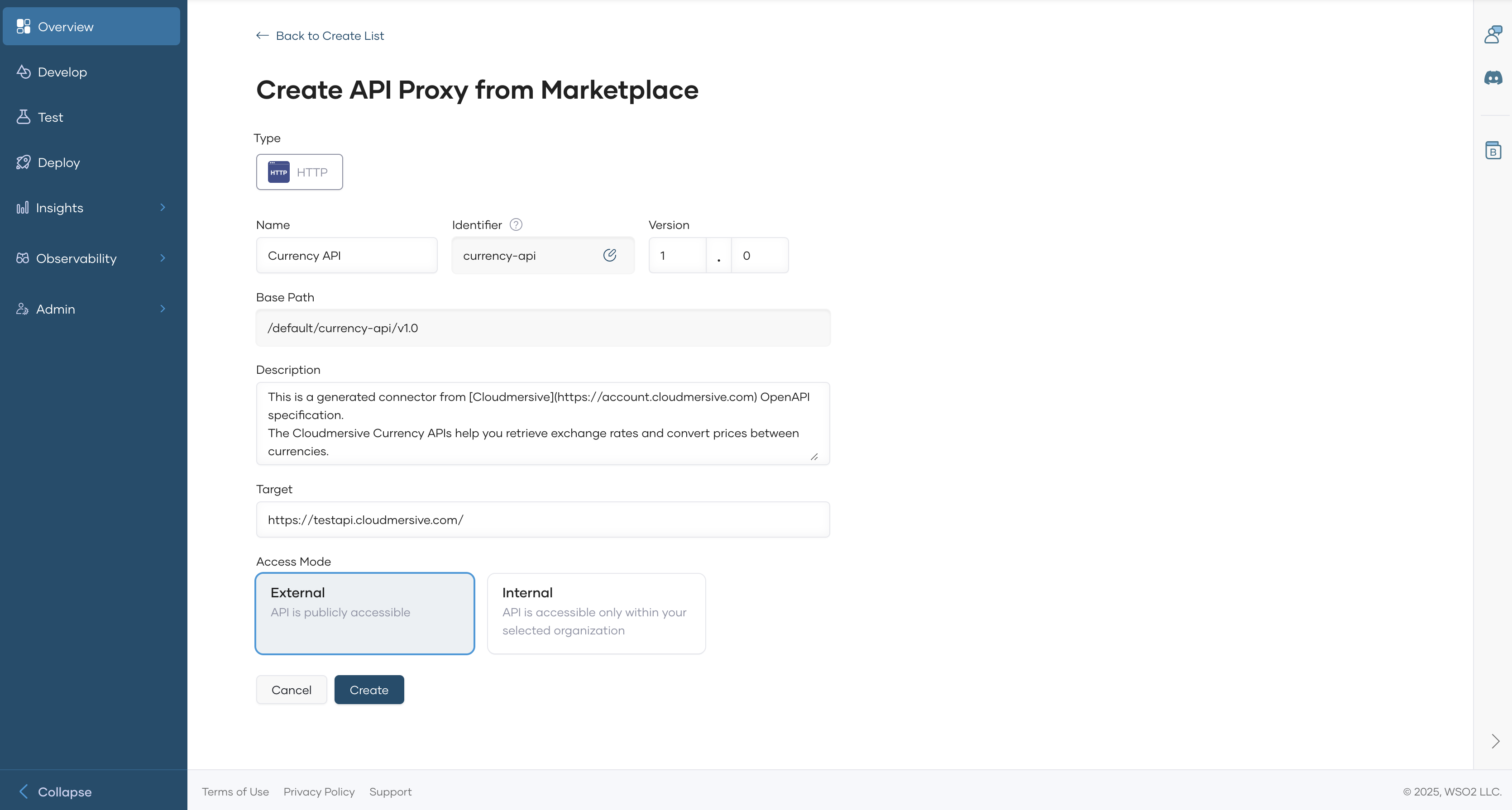 Third-party API Proxy Details